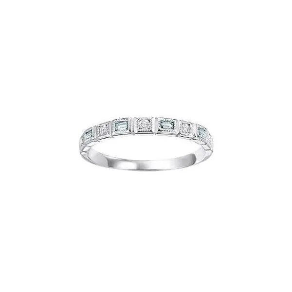AQUAMARINE AND DIAMOND STACKABLE RING Blue Water Jewelers Saint Augustine, FL