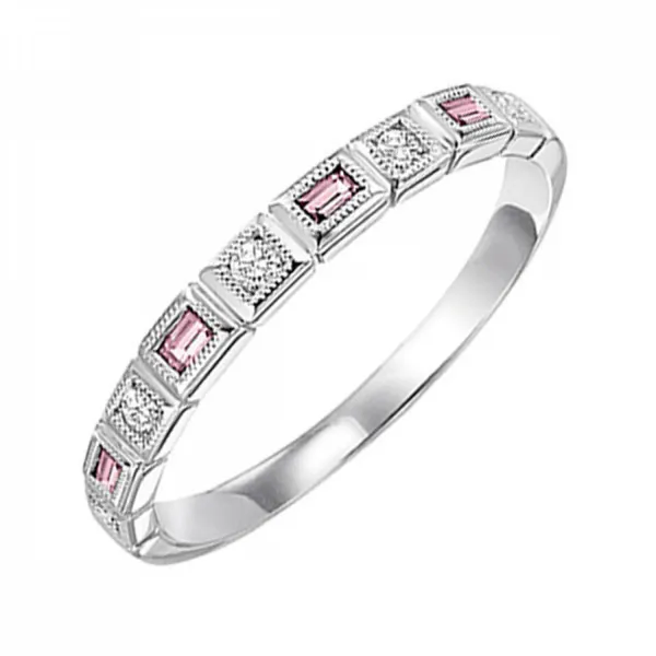 PINK TOURMALINE AND DIAMOND STACKABLE RING Blue Water Jewelers Saint Augustine, FL