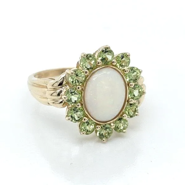 PERIDOT AND WHITE OPAL FASHION RING Image 2 Blue Water Jewelers Saint Augustine, FL
