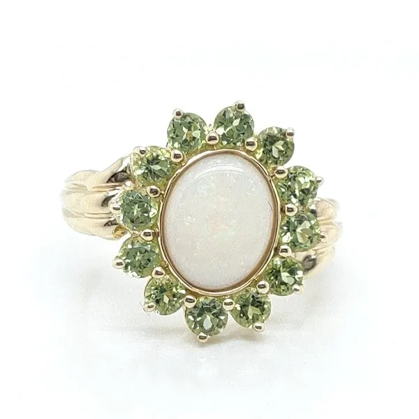 PERIDOT AND WHITE OPAL FASHION RING Image 3 Blue Water Jewelers Saint Augustine, FL