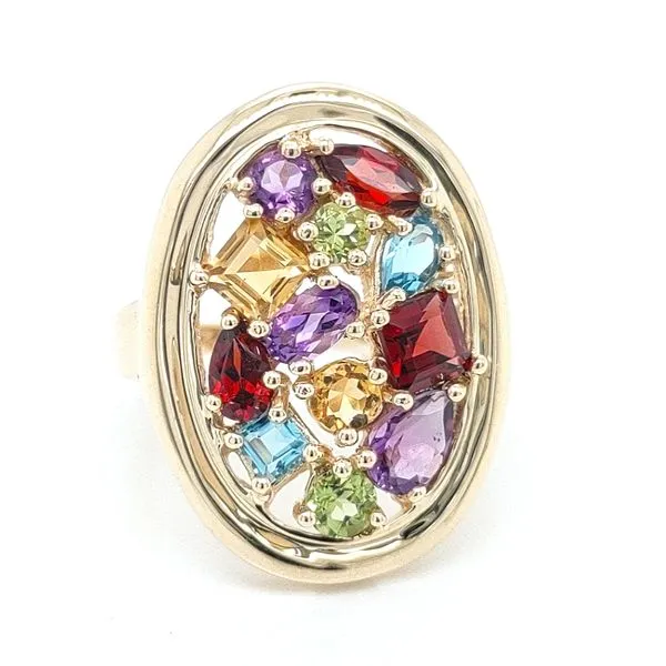 MULTI-GEMSTONE OVAL SHAPED RING Image 3 Blue Water Jewelers Saint Augustine, FL