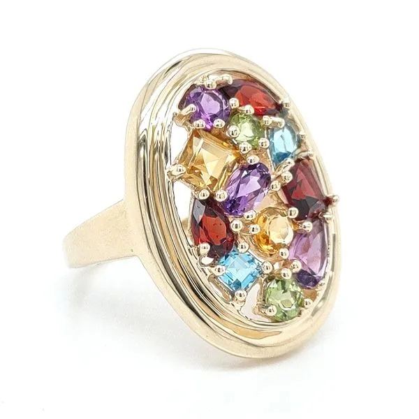 MULTI-GEMSTONE OVAL SHAPED RING Blue Water Jewelers Saint Augustine, FL