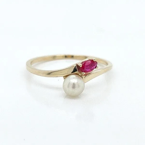 PEARL AND RUBY FASHION RING Blue Water Jewelers Saint Augustine, FL