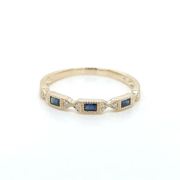 SAPPHIRE 0.12 TCW DIAMOND 0.03 TCW RING Blue Water Jewelers Saint Augustine, FL