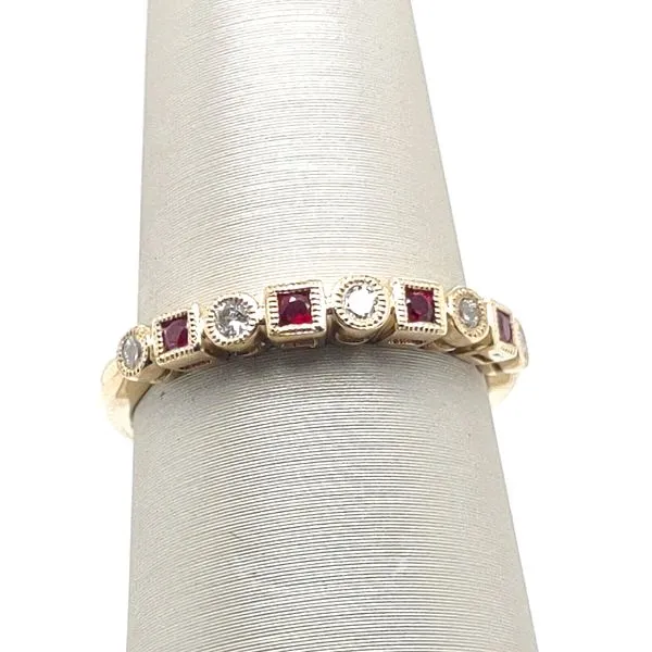 RUBY 0.14TCW DIAMOND 0.15TCW RING Blue Water Jewelers Saint Augustine, FL
