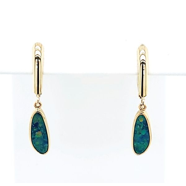 Australian Opal Doublet Earrings Blue Water Jewelers Saint Augustine, FL