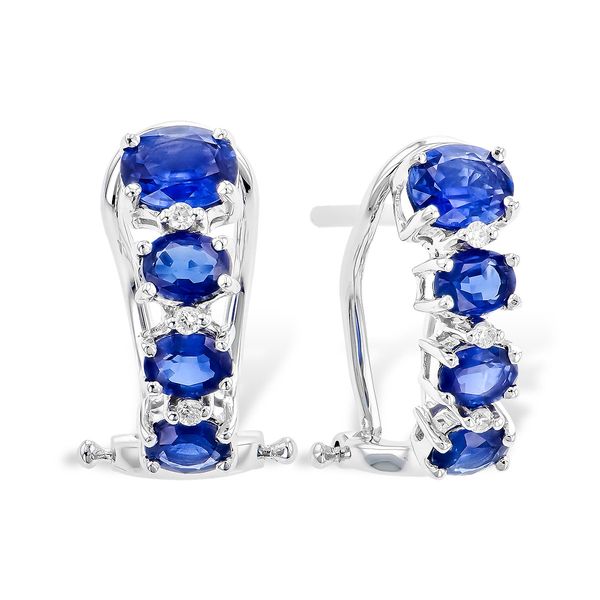 Sapphire & Diamond Colored Stone Earrings Blue Water Jewelers Saint Augustine, FL
