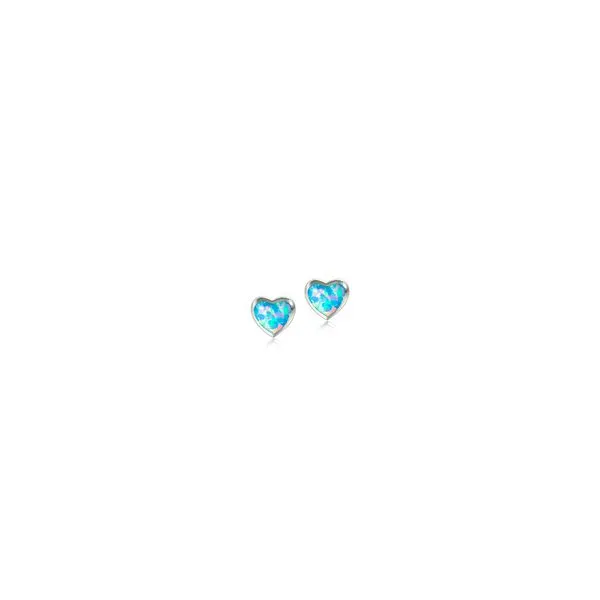 SILVER HEART OPAL EARRING Blue Water Jewelers Saint Augustine, FL