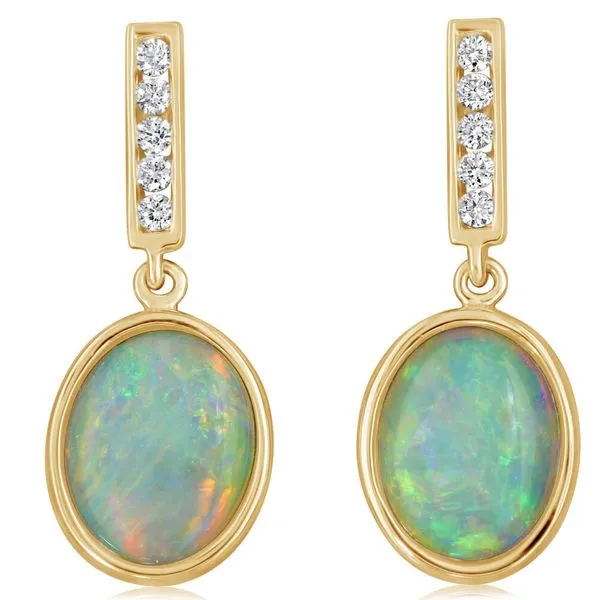 COLORED STONE EARRINGS - AUSTRALIAN OPAL Blue Water Jewelers Saint Augustine, FL