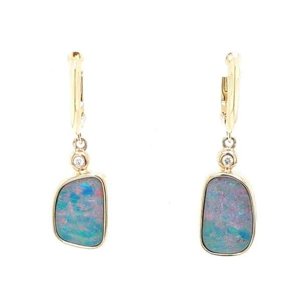 COLORED STONE EARRINGS - AUSTRALIAN OPAL Blue Water Jewelers Saint Augustine, FL