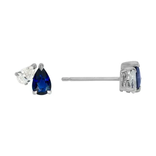 SAPPHIRE AND DIAMOND EARRINGS Blue Water Jewelers Saint Augustine, FL