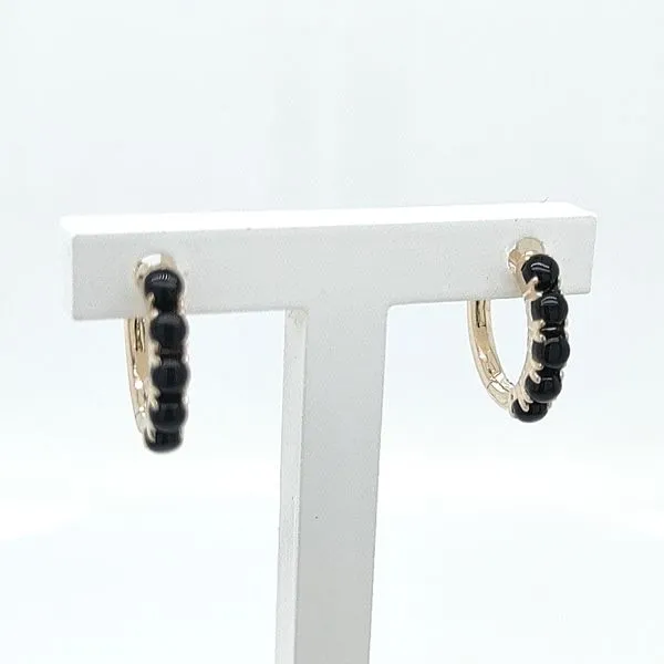 BLACK ONYX HUGGIE EARRINGS Blue Water Jewelers Saint Augustine, FL