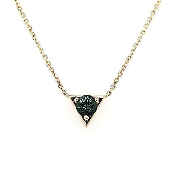 Triangle Montana Sapphire Necklace Blue Water Jewelers Saint Augustine, FL