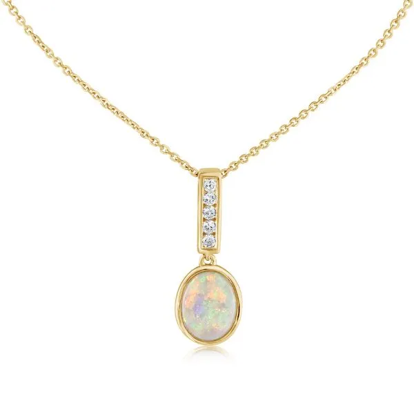 COLORED STONE PENDANT - AUSTRALIAN OPAL Blue Water Jewelers Saint Augustine, FL