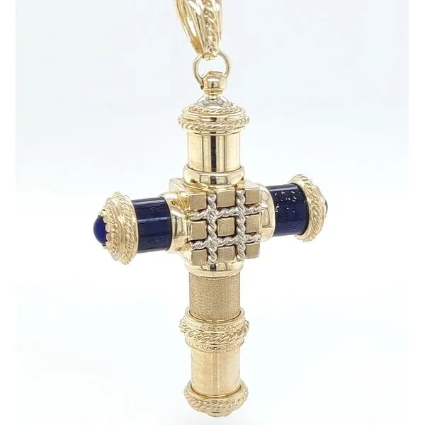 COLORED STONE CROSS PENDANT Image 2 Blue Water Jewelers Saint Augustine, FL