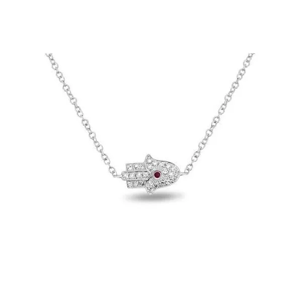 Ruby & Diamond Colored Stone Necklace Blue Water Jewelers Saint Augustine, FL