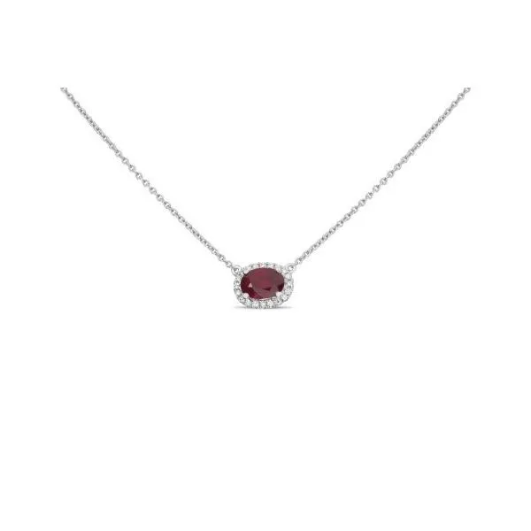 Ruby & Diamond Colored Stone Necklace Blue Water Jewelers Saint Augustine, FL