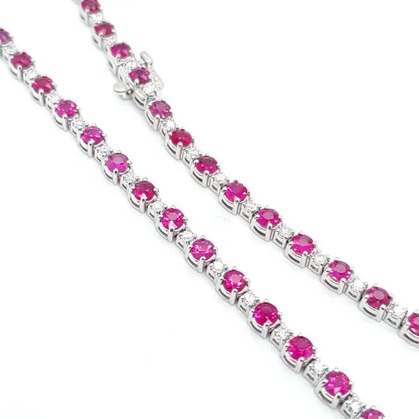 RUBY AND DIAMOND NECKLACE Image 3 Blue Water Jewelers Saint Augustine, FL