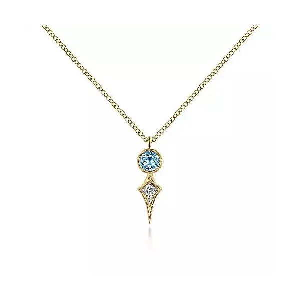 Colored Stone Pendant Necklace Blue Water Jewelers Saint Augustine, FL