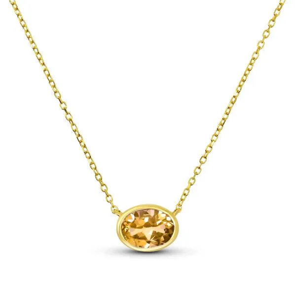 CITRINE OVAL CUT PENDANT NECKLACE Blue Water Jewelers Saint Augustine, FL