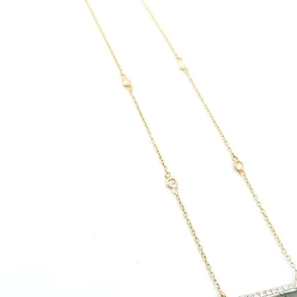 TOURMALINE AND DIAMOND PENDANT NECKLACE Image 2 Blue Water Jewelers Saint Augustine, FL