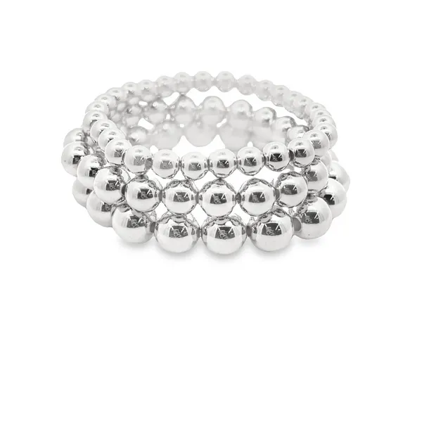 Stretchy Bead White 3mm Bracelet - 18kt Filled Jewelry Blue Water Jewelers Saint Augustine, FL