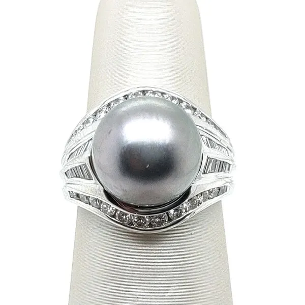PEARL AND DIAMOND RING Image 2 Blue Water Jewelers Saint Augustine, FL