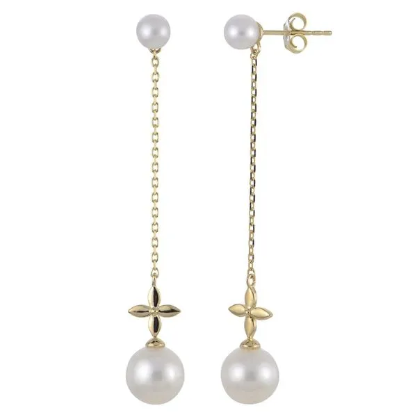 PEARL PETAL DANGLE FLOWER EARRINGS Blue Water Jewelers Saint Augustine, FL