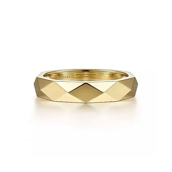 Gold Faceted Ring Blue Water Jewelers Saint Augustine, FL