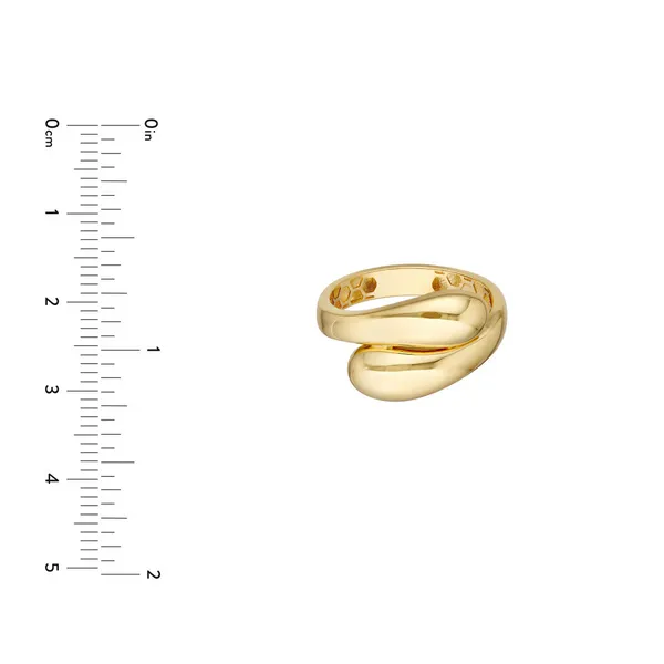 GOLD POLISHED BYPASS RING Image 4 Blue Water Jewelers Saint Augustine, FL