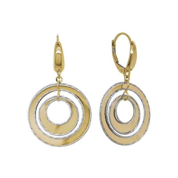 YELLOW GOLD DANGLE EARRING Blue Water Jewelers Saint Augustine, FL