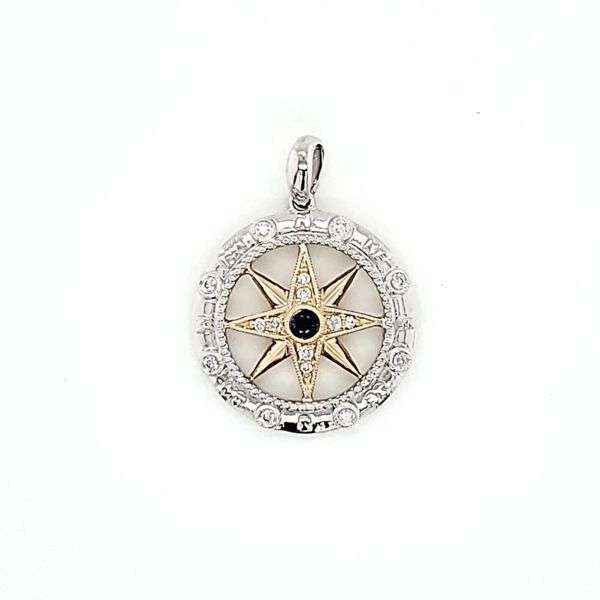 Two-Tone Compass Pendant Blue Water Jewelers Saint Augustine, FL