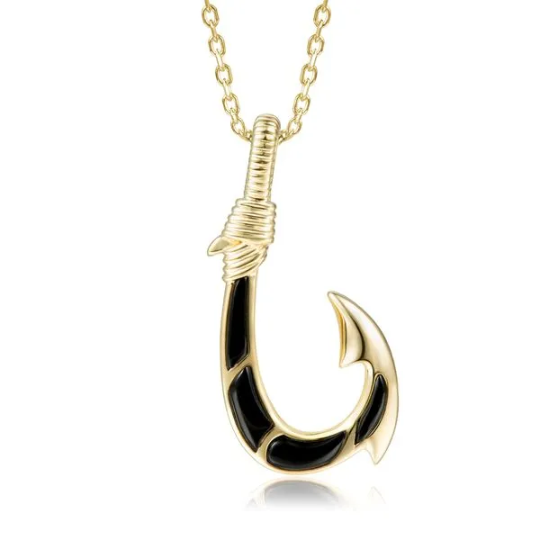 GOLD AND ONYX PENDANT Blue Water Jewelers Saint Augustine, FL