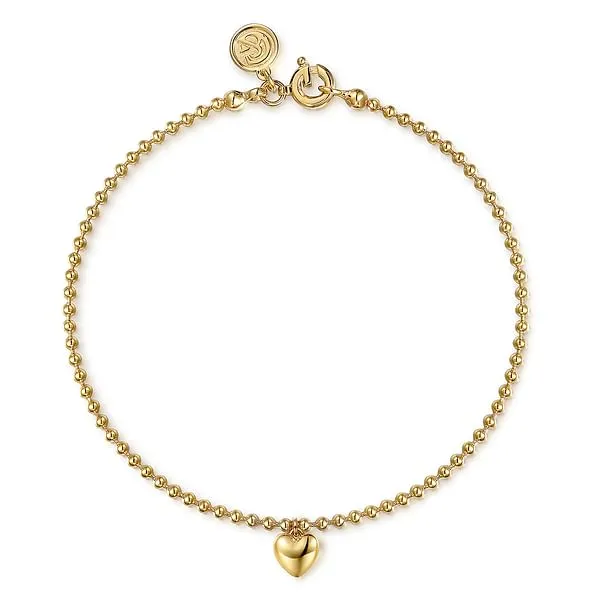 BUJUKAN GOLD HEART CHARM BRACELET Blue Water Jewelers Saint Augustine, FL