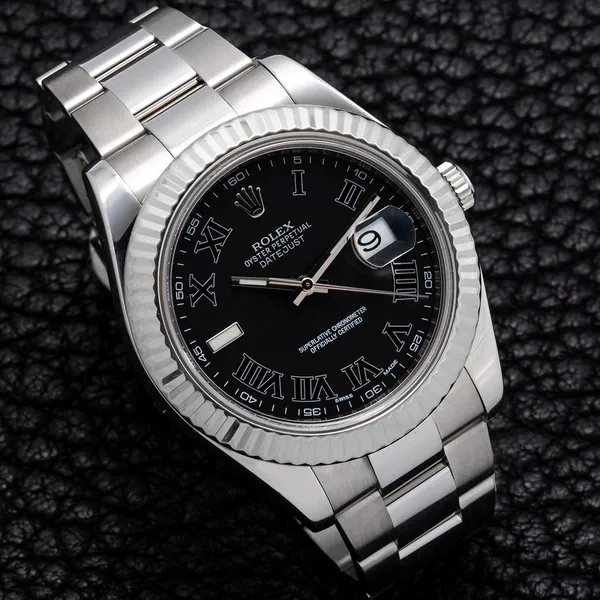 PREOWNED ROLEX DATEJUST II BLACK ROMAN NUMERIAL DIAL 41MM Image 2 Blue Water Jewelers Saint Augustine, FL