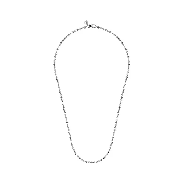 SILVER HOLLOW BALL CHAIN NECKLACE Image 2 Blue Water Jewelers Saint Augustine, FL