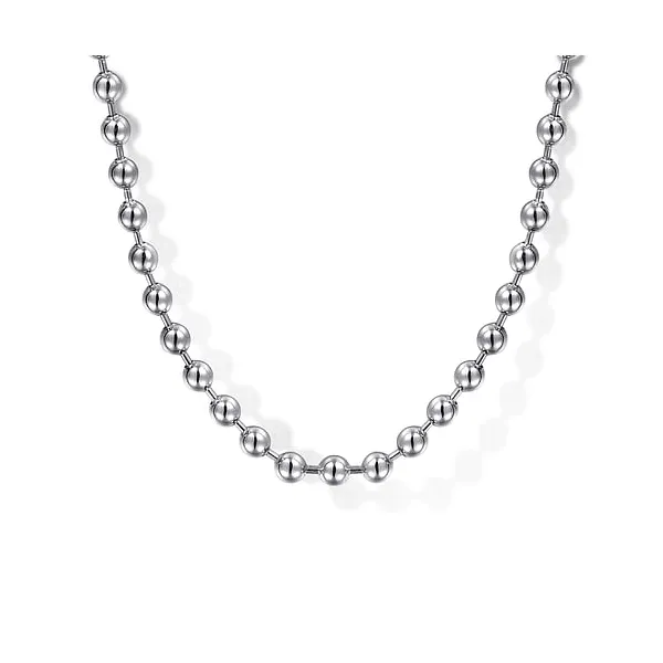 SILVER HOLLOW BALL CHAIN NECKLACE Blue Water Jewelers Saint Augustine, FL