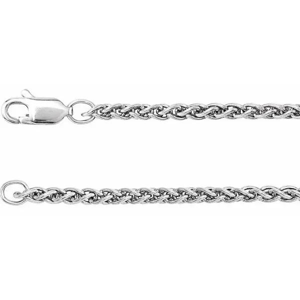 RHODIUM-PLATED STERLING SILVER WHEAT CHAIN Blue Water Jewelers Saint Augustine, FL