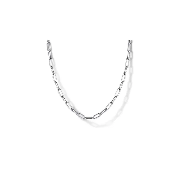 SILVER PAPER CLIP CHAIN NECKLACE Blue Water Jewelers Saint Augustine, FL