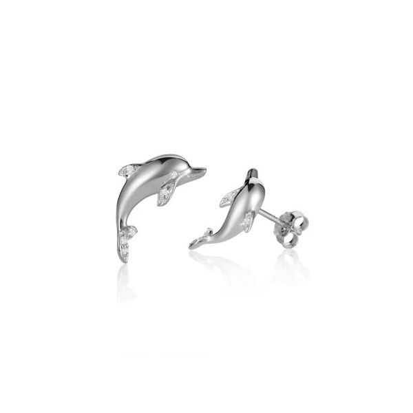 Dolphin Earrings Blue Water Jewelers Saint Augustine, FL