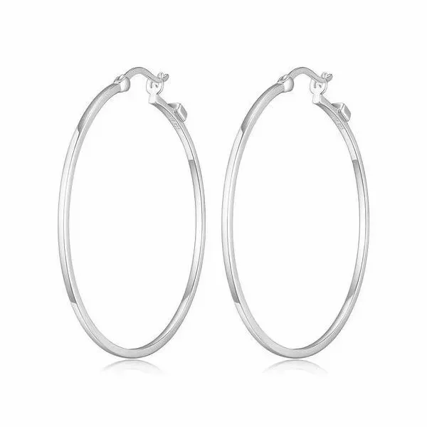 Silver Hoop Earrings Blue Water Jewelers Saint Augustine, FL