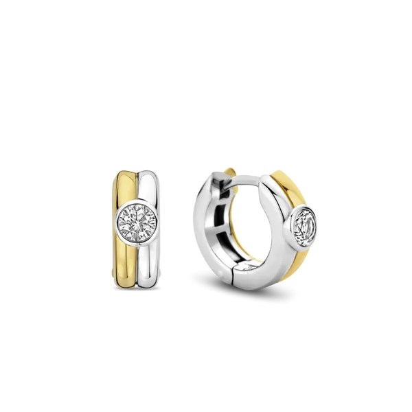 TI SENTO gold-plated silver Hoop Earrings Blue Water Jewelers Saint Augustine, FL