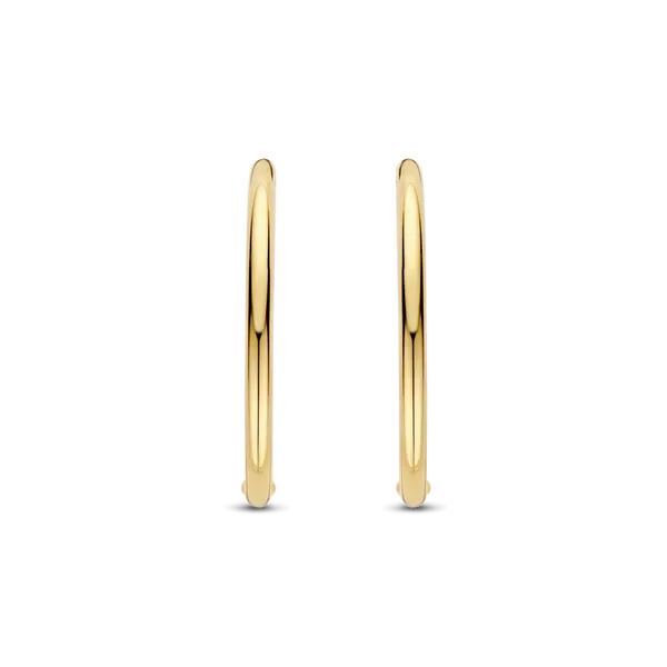 TI SENTO Gold-Plated Silver Hoop Earrings Image 2 Blue Water Jewelers Saint Augustine, FL
