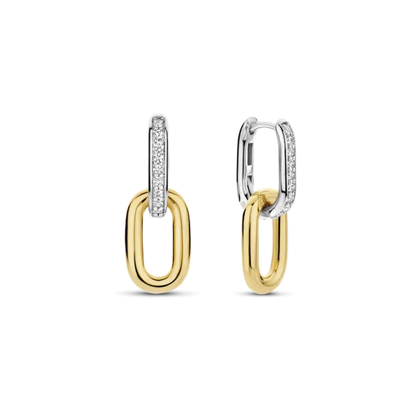 SILVER CZ LINK EARRINGS Blue Water Jewelers Saint Augustine, FL