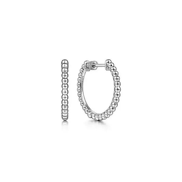 BUJUKAN SILVER BEADED CLASSIC HOOP EARRINGS Blue Water Jewelers Saint Augustine, FL