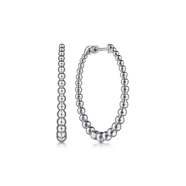 Bujukan Silver Hoop Earrings Image 2 Blue Water Jewelers Saint Augustine, FL