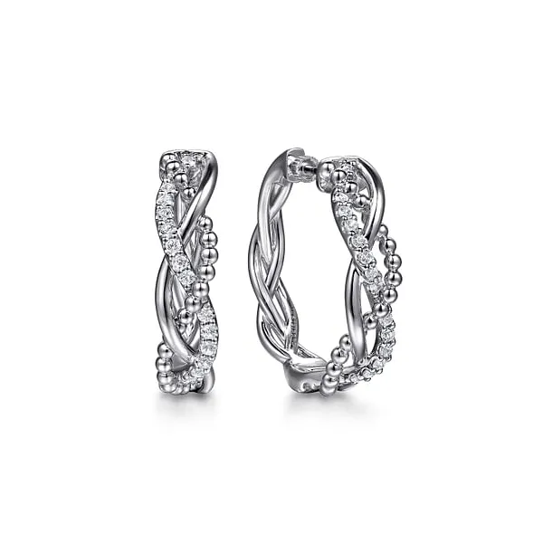 BUJUKAN WHITE SAPPHIRE AND SILVER EARRINGS Blue Water Jewelers Saint Augustine, FL