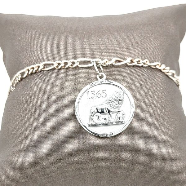 SILVER BRIDGE OF LIONS BRACELET Blue Water Jewelers Saint Augustine, FL