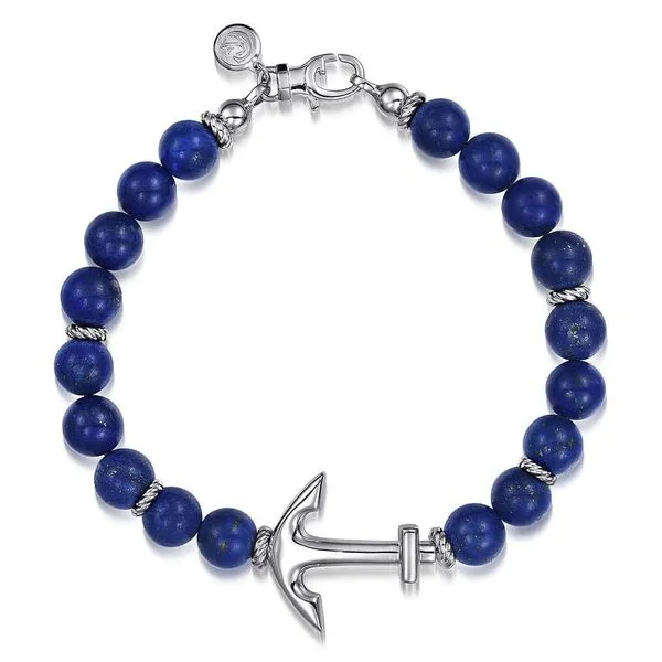 STERLING SILVER LAPIS BEADED BRACELET Blue Water Jewelers Saint Augustine, FL