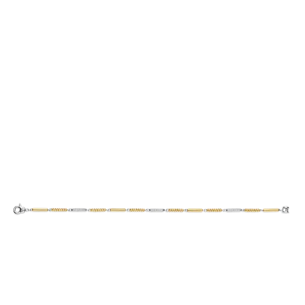 TI SENTO GOLD-PLATED SILVER ALTERNATING PATTERN 7.5